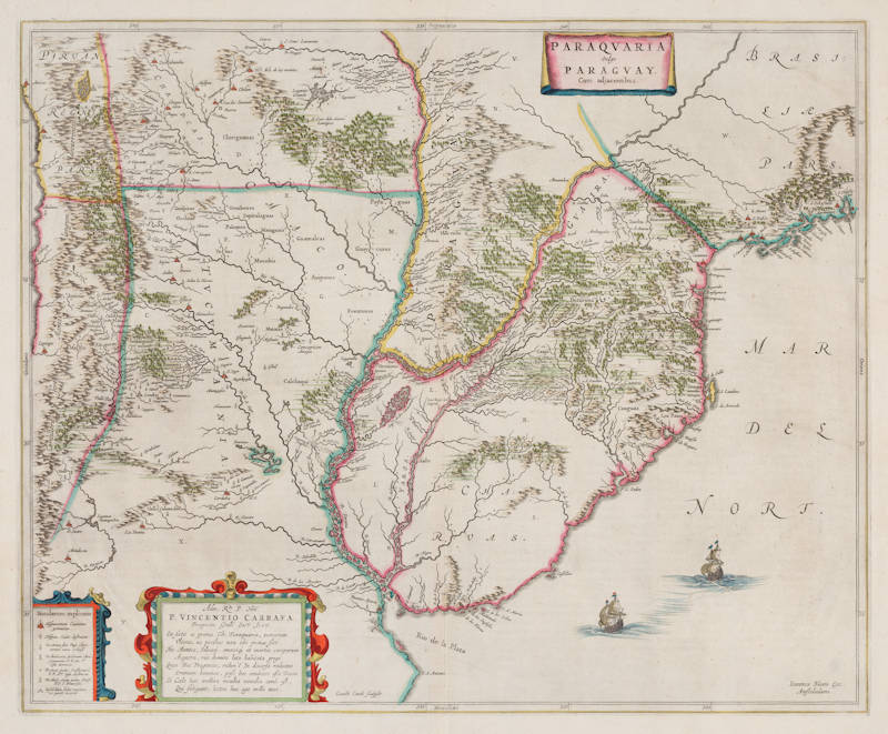 Antique map of Paraguay by Blaeu