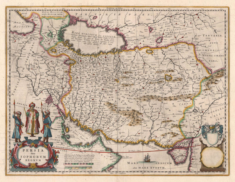 Antique map of Persia by Willem Blaeu
