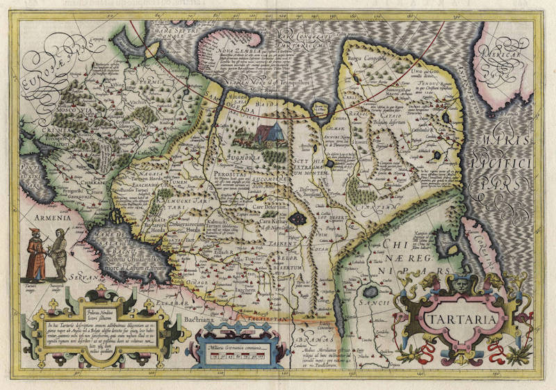 Antique map of Tartaria by Hondius