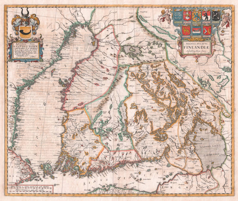 Antique map of Finland by Joan Blaeu