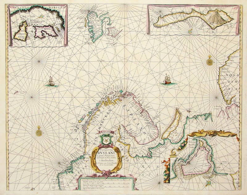 Antique map of Ruslant by van Loon
