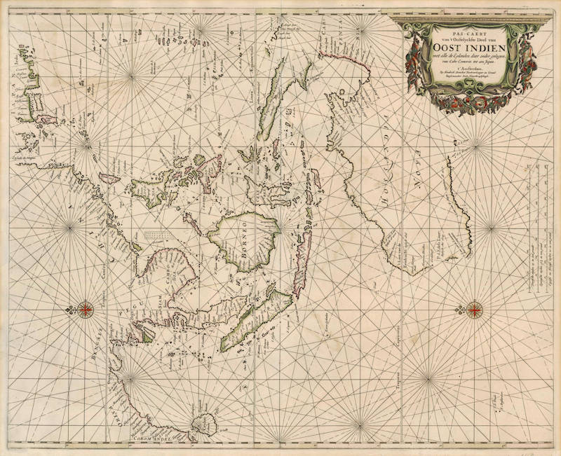 Antique map of Australia, Far East by Hendrick Doncker