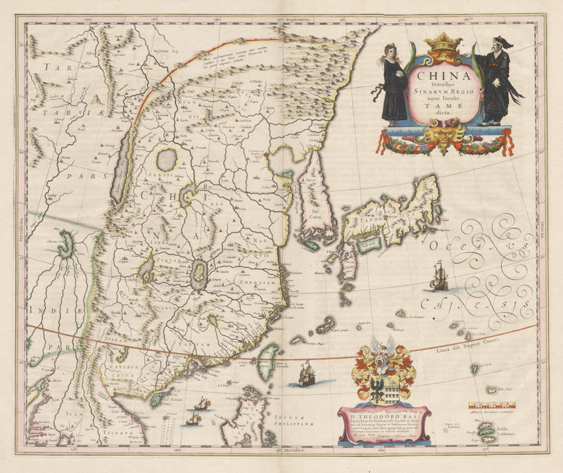Antique map of China by Blaeu