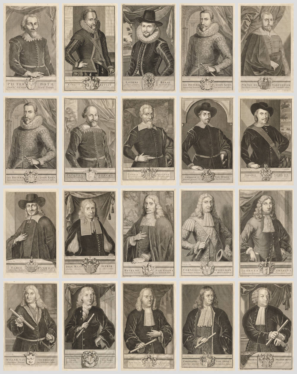 Portraits of the VOC Governor Generals by Valentijn