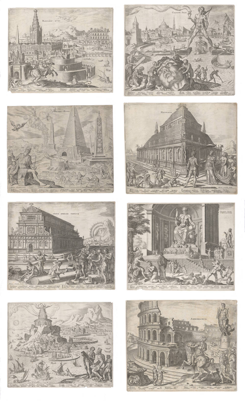 Allegories of the seven wonders of the world by Maarten van Heemskerck