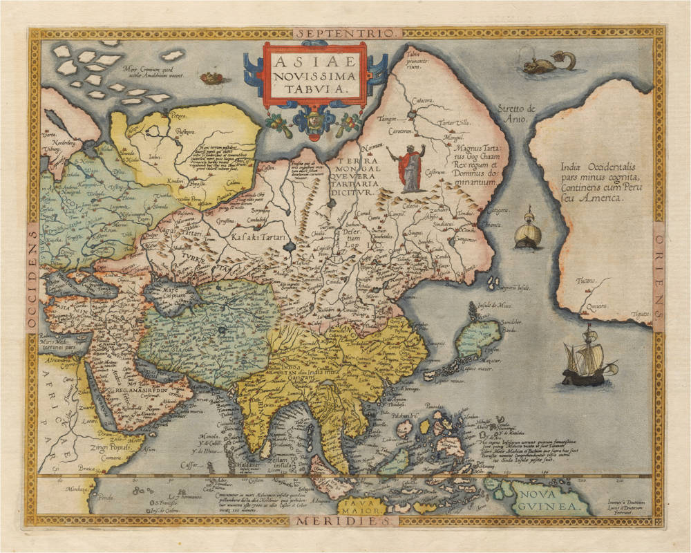 Antique map of Asia by Gerard de Jode