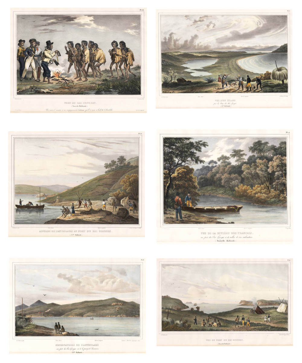 Set of six antique prints of King George Sound by Sainson