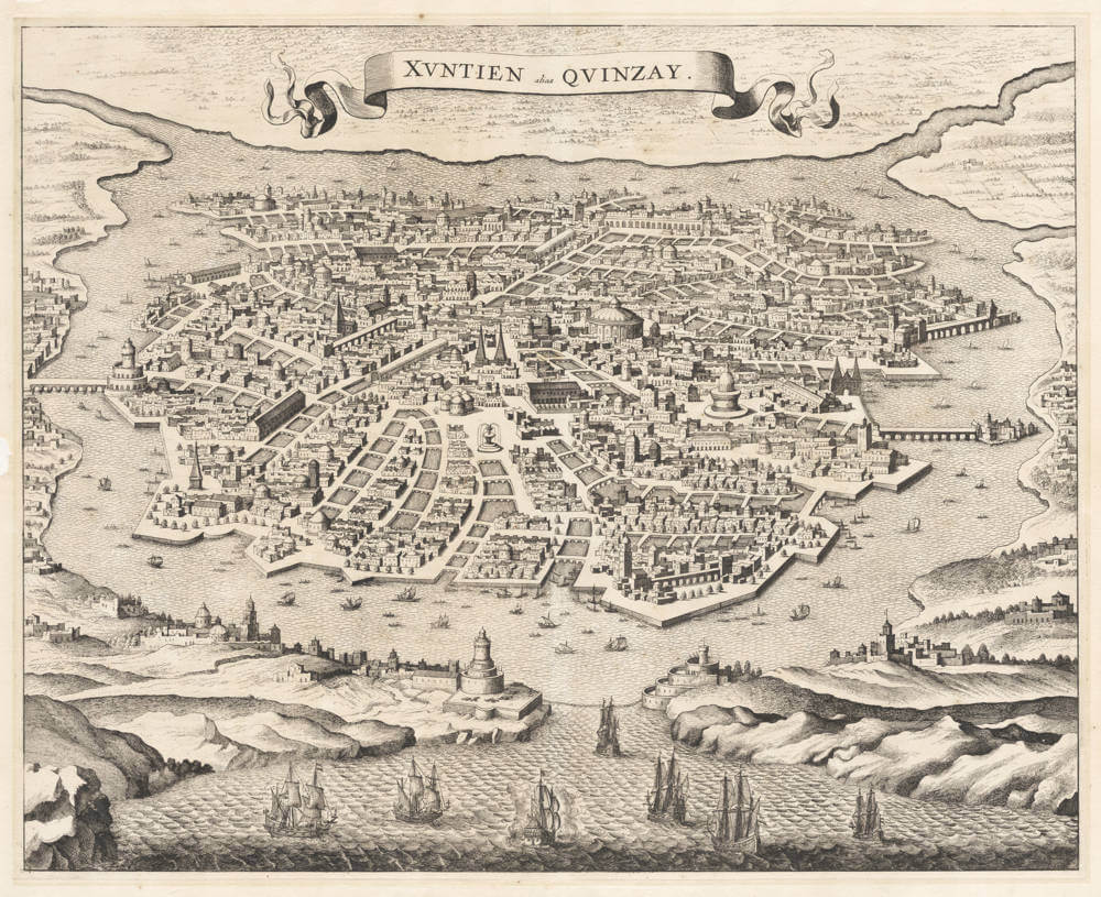 Antique map of Hangzhou by Jansson