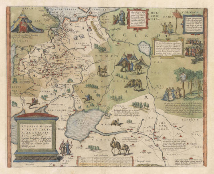 Mapa vintage da Federação Russa em plexiglassas e madeira de abeto