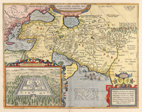 Antique map of Middle East by Ortelius