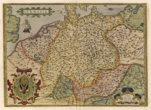 Antique map of Germany by Ortelius