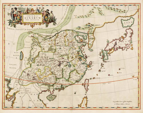 Antique map of China by Blaeu/Martini