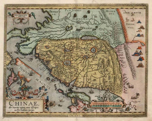 Antique map of China by Ortelius