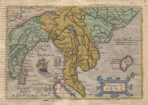 Antique map of Siam by Acosta/Metellus