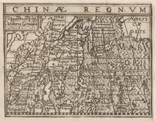 Antique map of China by Wytfliet