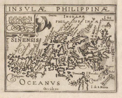 Antique map of Philippines by Wytfliet