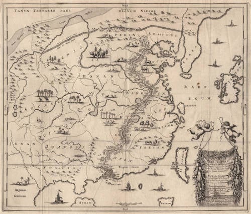 Antique map of China by Johan Nieuhoff