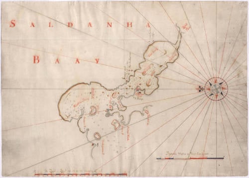 Antique map of Saldanha Bay by VOC
