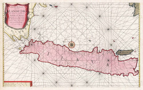 Antique map of Java by Hendrick Doncker II