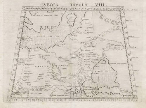 Antique map of Russia by Ruscelli / Gastaldi / Ptolemy