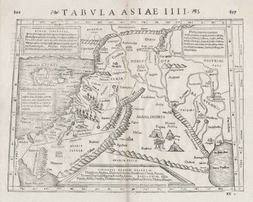Antique map of Middle East by Münster / Ptolemy