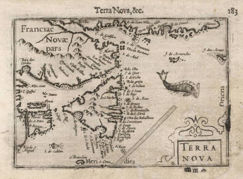 Antique map of Canada by Langenes