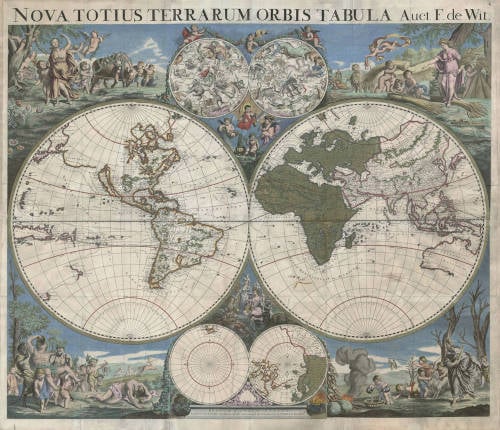 Antique map of the World by de Wit / Ottens