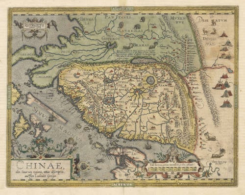Antique map of China by Ortelius