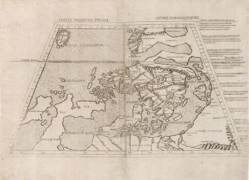 Antique map of Scandinavia by Ulm Ptolemy