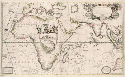 Antique map of Eastern Hemisphere by Coronelli