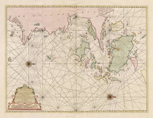 Antique map of Chusan (Zhoushan) / Zhejiang by van Keulen