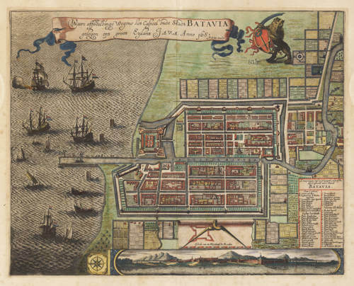Antique map of Batavia by Frederick de Wit