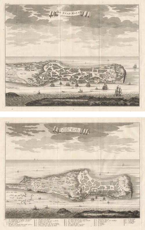 Antique map of Macao by Valentijn