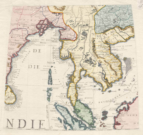 Antique map of Gulf of Siam by Coronelli