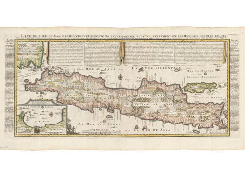 Antique map of Java by Chatelain