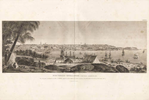 Antique map of Sydney by Lesueur