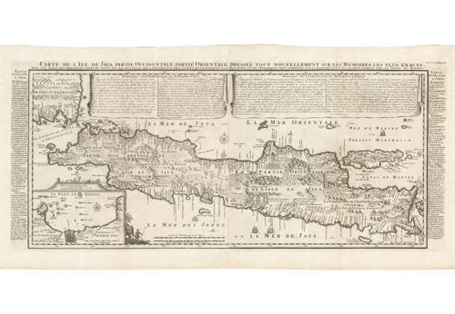 Antique map of Java by Chatelain