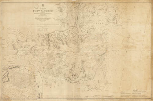 Antique map of Port Jackson by the British Admiralty