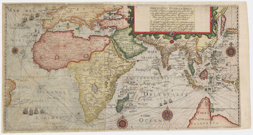 Antique map of Australia and South East Asia by de Bry