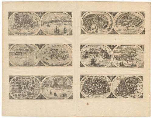 Antique map of Cities from the wall map of Asia by Blaeu