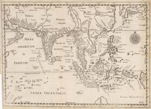 Antique map of  by Levinus Hulsius