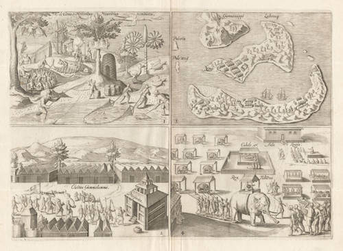 Antique map of the second Dutch fleet to the Indies by Jan Orlers