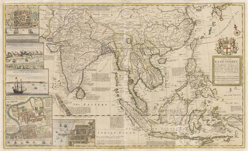 Antique map of South East Asia by Moll