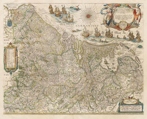 Antique map of Seventeen Provinces by Blaeu