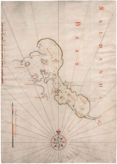 Antique map of Saldanha Bay by Widow Johannes van Keulen and Sons