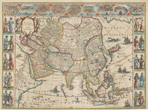Antique map of Asia by Blaeu