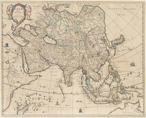 Antique map of Asia by Clement de Jonghe
