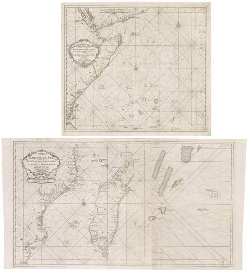 Antique map of Eastern and central Indian Ocean by van Keulen