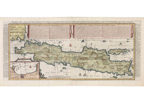 Antique map of Java by Chatelain