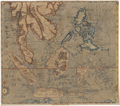 Antique map of South East Asia by de Bry